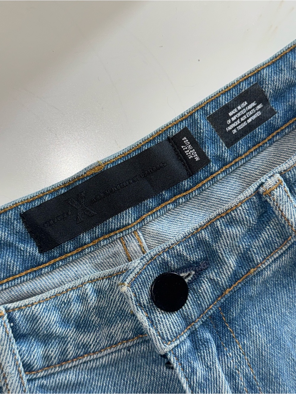 Alexander Wang Women's Light Blue Y2K low rise Denim Skinny Jeans